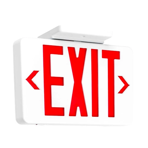 Gruenlich LED Exit Sign, Emergency Light with Double Face and Battery Backup, UL 924 Qualified, AC 120/277V, US Standard Hardwired Red Letter Exit Lights for Business, 1-Pack