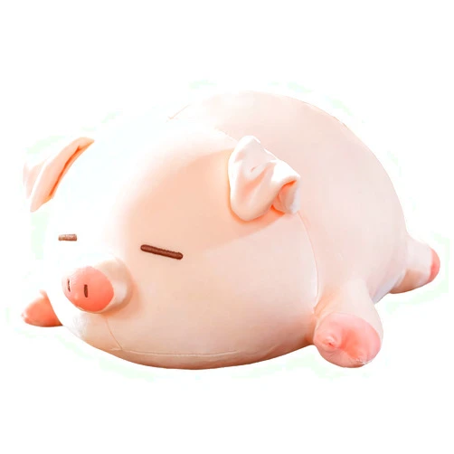 CHDGIOHA Pig Stuffed Animal Plush Pillow - 15.7'' Kawaii Soft Pig Hugging Pillow, Adorable Cuddle Plush Toy, for Kids, Girlfriend, or Adults, Perfect for Christmas and Birthdays (Squint, 15.7in)