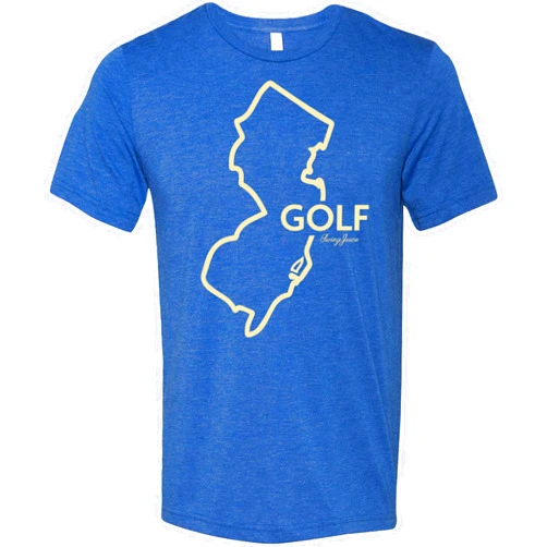 SwingJuice Golf T-Shirt New Jersey Crew Neck Short Sleeve Funny Golf Shirt for Men and Women