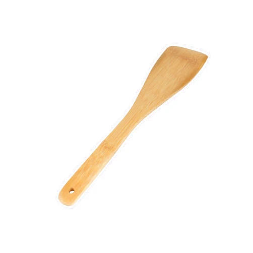 BambooMN Bamboo Serving/Cooking Utensils - B18 - Angled Spatula/Paddle - 5 Pieces