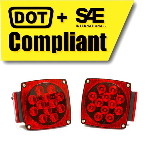 MAXXHAUL 70460 12V LED Trailer Tail Lights (Turn/Stop/Signal-Left/Right-DOT Compliant)