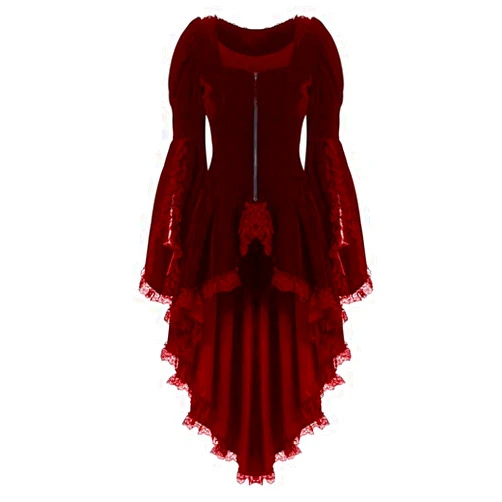 Generic Long-Sleeved Jacket Vintage Stitching Back Lace Waist Women Bandage Overcoat Women's Coat
