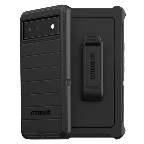 OtterBox Defender Series Case for Google Pixel 6 (Only) - Holster Clip Included - Microbial Defense Protection - Non-Retail Packaging - Black