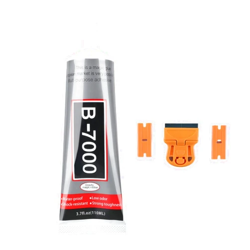 SURVOL B7000 Multi-Purpose Glue, Clear for Rhinestones, Jewelry, and Crafts with Precision Tips and Accessories for Enhanced DIY Projects, Nail Art, and Repair Screen (110, Milligrams)