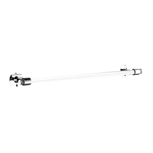 KITUNE Modern Clear Acrylic Towel Bar Towel Rack for Bathroom, Wall Mounted Hand Towel Holder, Lucite Rod and Brass Base ( Color : Silver , Size : 50cm )