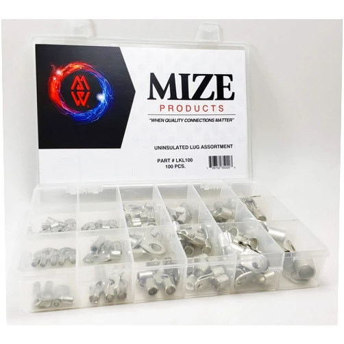 Mize Wire 100 Pc Uninsulated Lug Assortment, LKL100