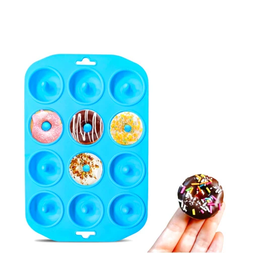 Cupidove Silicone Donut Pan, Bite Size Silicone Donut Molds for baking, Mini Donut Silicone Mold Heat Resistant, Mini Silicone Baking Mold for baking delicious donuts, Non-stick Bottom, Easy to Clean