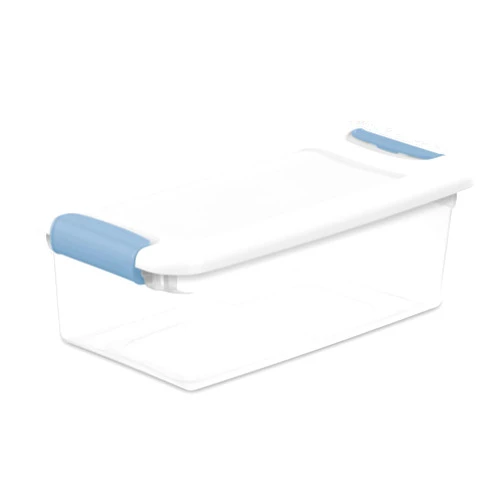 Sterilite 12-Pack Latching Box, Stackable Storage Bins with Lids, Clear Plastic, 6 Quart