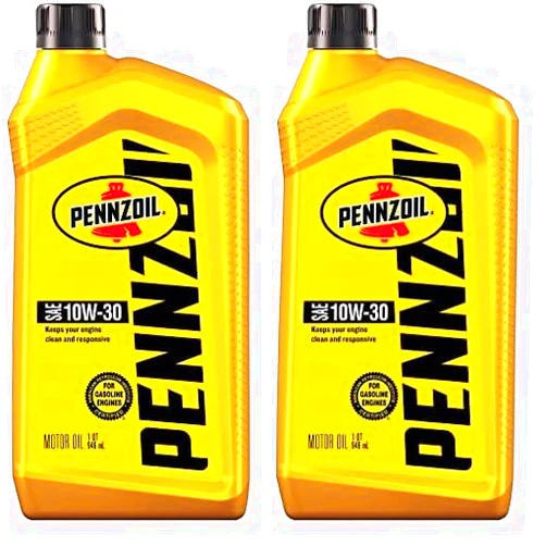Pennzoil Conventional 10W-30 Motor Oil (1-Quart, Single-Pack) (Pack of 2)