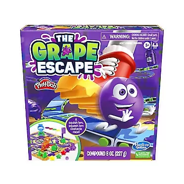 Hasbro Gaming Grape Escape Board Game for Kids Ages 5 and Up, Fun Family Game with Modeling Compound