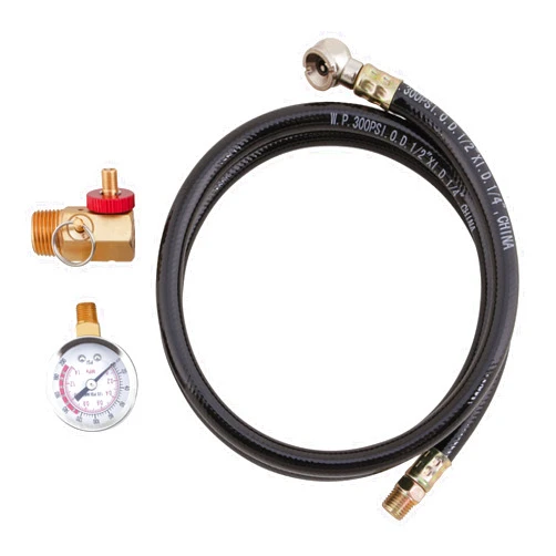 Performance Tool W10058 Air Tank Repair Kit w/Safety Valve, Pressure Gauge and 4 Feet Air Tank Hose Assembly kit for Portable Carry Tank