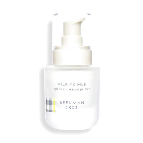Beekman 1802 Milk Primer for Face - Oxybenzone & Fragrance Free - SPF 35 Mineral Sunscreen, Moisturizer & Makeup Primer - Invisible & No White Cast - Good for Sensitive Skin - Cruelty Free