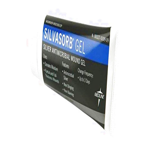 Medline SilvaSorb Silver Antimicrobial Wound Gel, Ionic Silver Technology, 3 Ounces, Nonstaining, Viscous Formulation, 1 Each