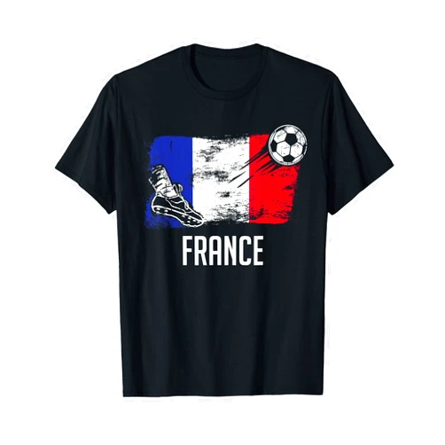 National Flags & Roots Proud Heritage Gifts France Flag Jersey French Soccer Team French T-Shirt