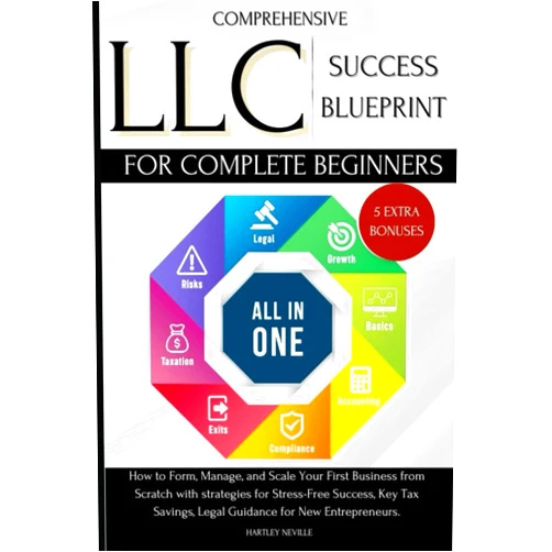 By Hartley Neville (Author) Comprehensive LLC Success Blueprint:: How to Form, Manage, and Scale Your First Business from Scratch. Strategies for Stress-Free Success, Key Tax Savings, and Legal Guidance for New Entrepreneurs