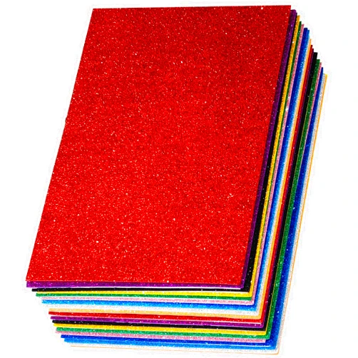 SALEMAR Sticky Glitter Foam Sheets, 20 Packs Thick Self-Adhesive Sparkle EVA Paper Stickers for School Projects, 30 x 20cm (Multi-Color)