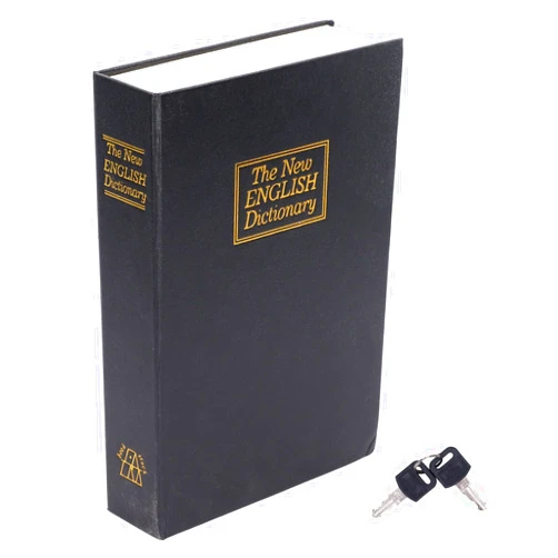 Yaogohua Book Safe with Key Lock, Portable Simulation Safe Box, Secret Book Hidden Safe,Deposit Lock Box with 2 Keys for DormitoryHome Travelling(01)