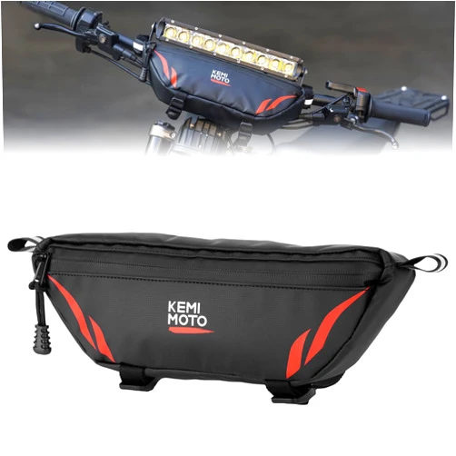 KEMIMOTO Motorcycle Handlebar Bag Universal Waterproof Front Storage Bag Bicycle Handlebar Bag Compatible with Sur-Ron Light Bee X and S X160 X260 Talaria Sting Segway Electric Dirt Bike
