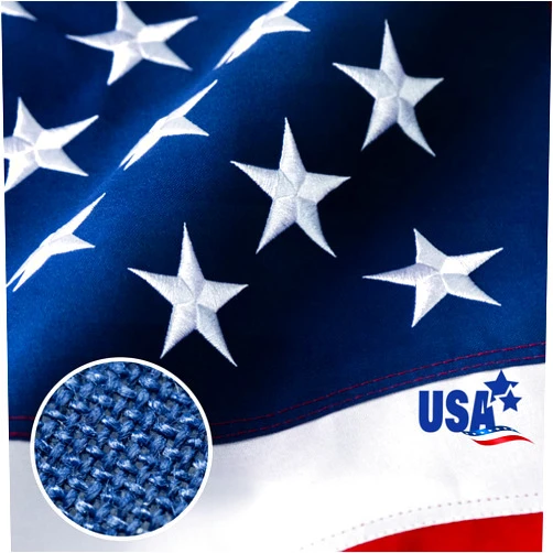 XIFAN American Flag 3x5 ft Deluxe Super Tough Series, 100% in USA, Heavy Duty Spun Polyester, All Weather US Flag High Wind with Embroidered Stars, Sewn Stripes, Durable United States Flags Outdoor Outside