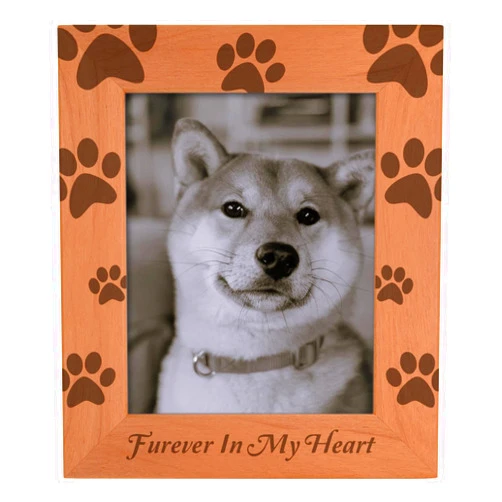 Gifts For All By Rachel Olevia Sentimental Photo Frame Pet Berevement Forever In My Heart Wood Engraved 8x10 Portrait Picture Frame