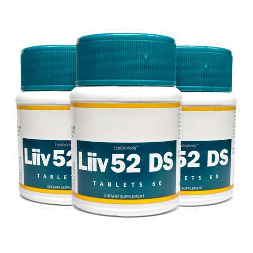 EcoBioVeda Liiv 52 DS, 60 Vegetarian Tablets (Pack of 3), Heritage Herbal Blend, Traditional Formula