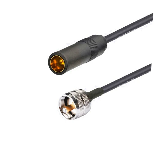Supmory UHF Male to AM/FM Female Adapter RG174 Coax Cable 12 inches Pigtail Jumper RF coaxial Cable for Radio Antenna