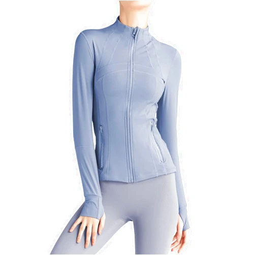 Gacaky Women's Slim Fit Workout Running Track Jackets Full Zip-up Yoga Athletic Jacket with Thumb Holes