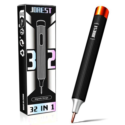 JOREST 32-In-1 Small Precision Screwdriver Set Magnetic, Multi Bit Pocket Mini Hand Repair Tool Kit with Security Torx for Glasses, PS5, PS4, iPhone, Macbook, Xbox, Switch, Ring Doorbell, Electronic