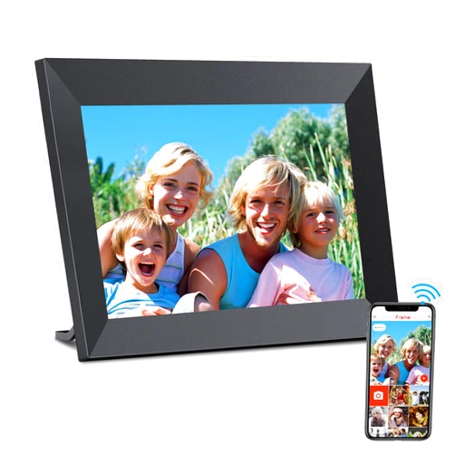 YunQiDeer 8 Inch Digital Photo Frame WiFi with1280*800 IPS LCD Touch Screen,Built-in 16GB Storage,Auto Rotate,Video Clips and Slide Show,Send Photos Instantly from Anywhere with via Frameo APP…