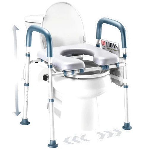 Medical king Toilet Seat Risers For Seniors Width and Height Adjustable Raised Toilet Seat With handles for Elderly, Handicap, Elevated, Pregnant, Fit Any Toilet Riser Heavy Duty Up To 400lbs