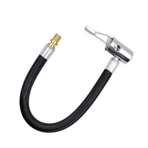 Damwot Tire Inflator Hose Adapter, Tire Inflator Nozzle, Air Chuck with Rubber Hose and Standard Tire Valve Fine Thread, Tire Inflator Pump Hose Adapter for Twist On Convert to Lock On Connection