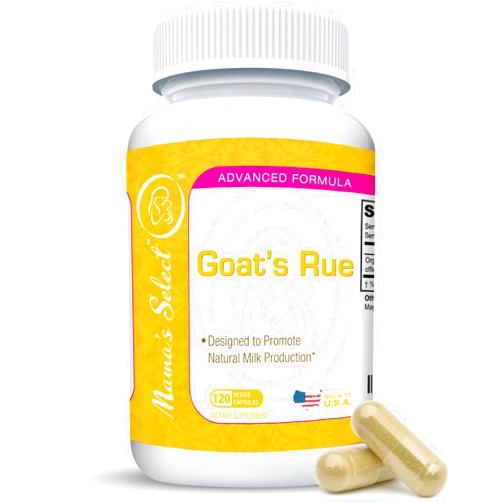 Mama's Select Organic Goat’s Rue Lactation Supplement for Breastfeeding - Increase Milk for New Mother, Galega officinalis Breastmilk Support, Breastfeeding Supplements - 120 Goat’s Rue Capsules