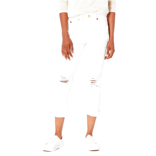 True Religion Women's Jennie Mid Rise Capri Flap