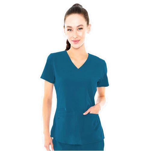 Med Couture Energy Women's Racerback V-Neck Shirttail Scrub Top