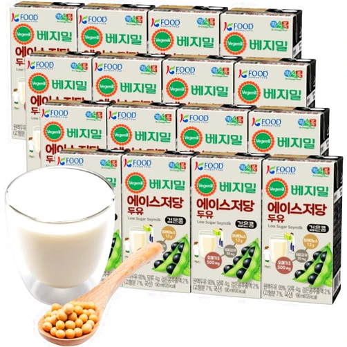 K FOOD KOREAN FOOD [Korean Food] Vegemil Low Sugar Soy Milk | Pack of 16
