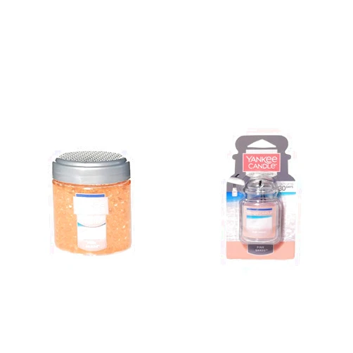 Yankee Candle Fragrance Spheres, Pink Sands & Car Air Fresheners, Hanging Car Jar® Ultimate Pink Sands™ Scented, Neutralizes Odors Up to 30 Days