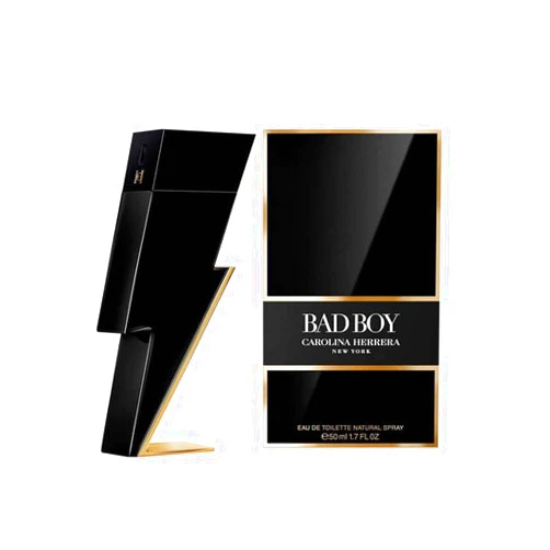 Carolina Herrera Bad Boy Fragrance For Men - Seductive, Masculine Scent - Features Oriental And Spicy Accords - Ideal For Evening Wear - Alluring Notes Of Black And White Pepper - Edt Spray - 1.7 Oz