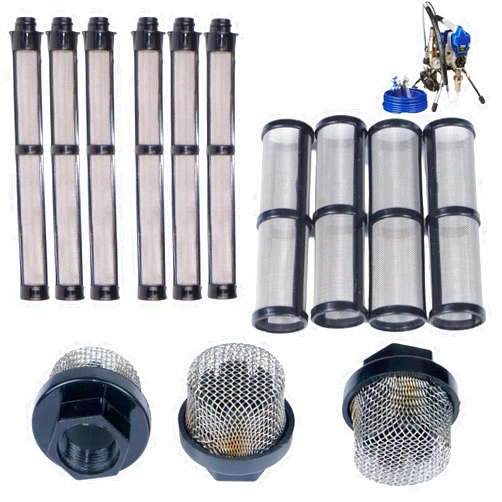 LUCKXUANYUAN (3+4+6) Packs Airless Spray Filter Set 246385 246384 287032 Compatible with Graco 390 395 490 495 495 595 3400 Airless Sprayer Paint Sprayer Parts,3 Kinds for graco Sprayer Filters.