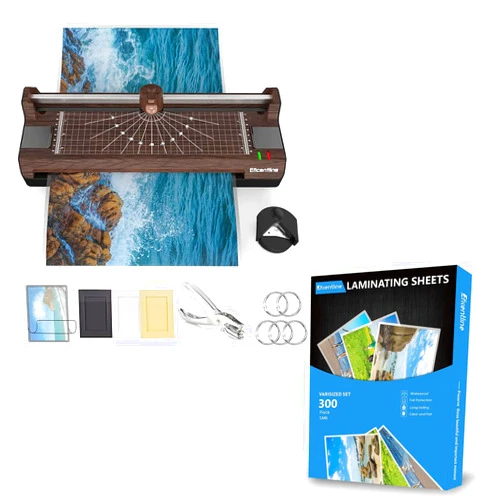 Eficentline Laminator Machine for A3/A4/A6 - Bundle 300 Pack 5 Mil Thermal Laminating Pouches