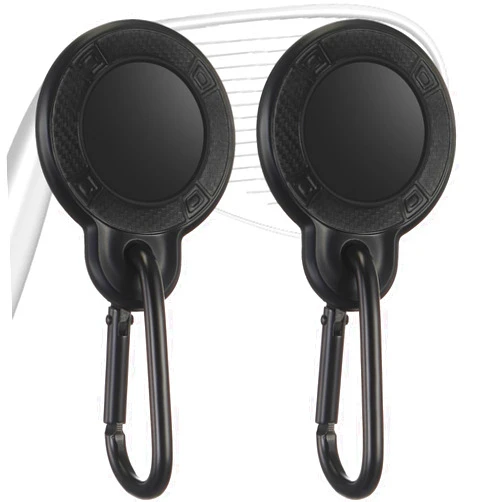 RoundFunny 2 Pcs Magnetic Golf Towel Clip Removable Magnetic Clip for Golf Towel Securely for Cart Bag Golf Club Bag Accessories for Golf Lovers, Black