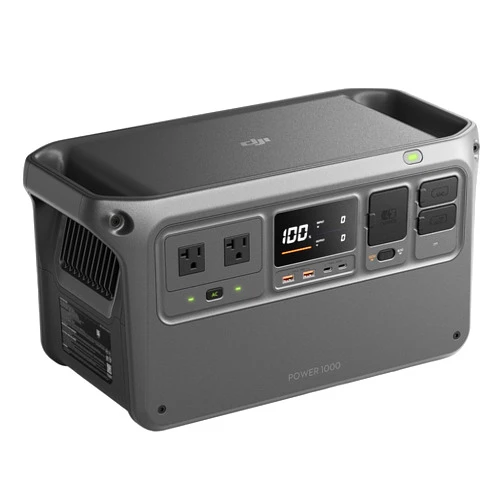 DJI Power 1000 Portable Power Station, 1024Wh LiFePO4 Battery, 2200W (Peak 2600W) AC/140W USB-C Output, 23db Ultra-Silent, Solar Generator For Home Backup, Camping, Power Outage(Solar Panel Optional)