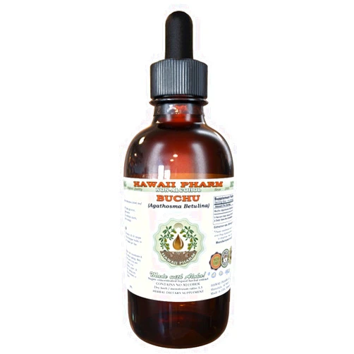 Hawaii Pharm Buchu Alcohol-Free Liquid Extract, Buchu Liquid (Agathosma Betulina) Dried Leaf Glycerite Hawaii Pharm Natural Herbal Supplement 2 oz