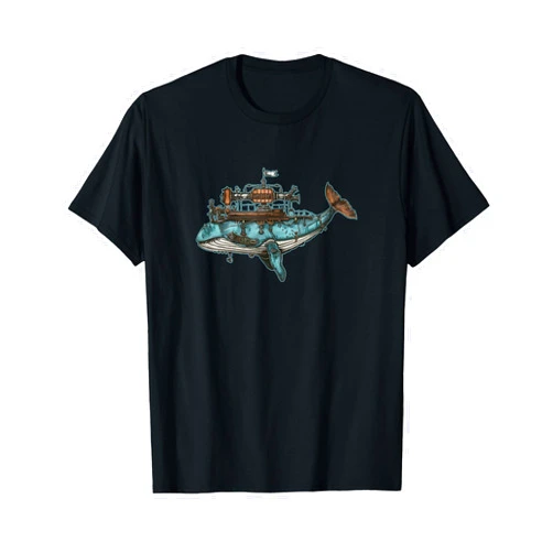 Visit The Steampunk Odyssey Apparel STEAMPUNK WHALE ODYSSEY Fantastical Mechanical Intricate T-Shirt