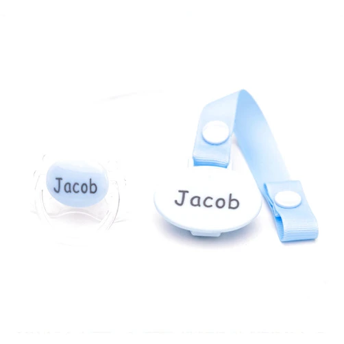 Precious Gift Company Personalized Baby Gift, Personalized Pacifier with Name, Personalized Pacifier Clip with Name, 0-6 Months and 6-18 Months, CAN BE STERILIZED, Engraved Pacifier, Customized Pacifier