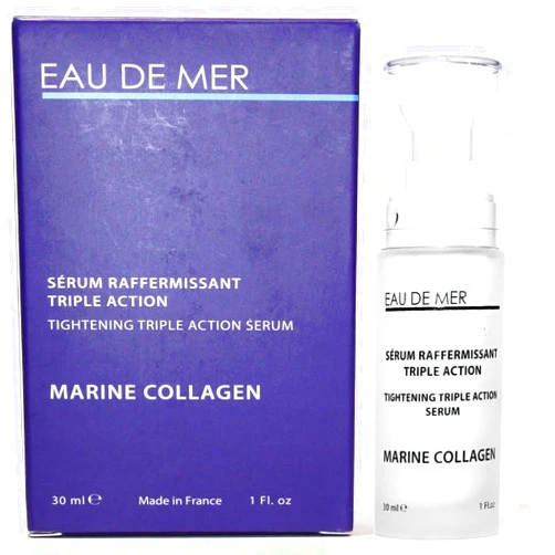 Eau De Mer Tightening Triple Action Serum Reduces Lines and Wrinkles Minimizes Crows Feet, Puffy Eyes and Bags