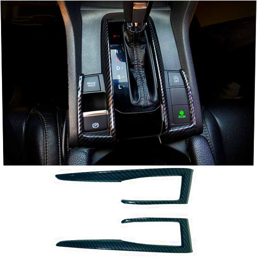 GZXinWei Carbon Fiber Grain Gear Shift Frame Cover Trim Car Styling Interior Decoration for Honda 10th Gen Civic 2016 2017 2018 2019 2020 2021