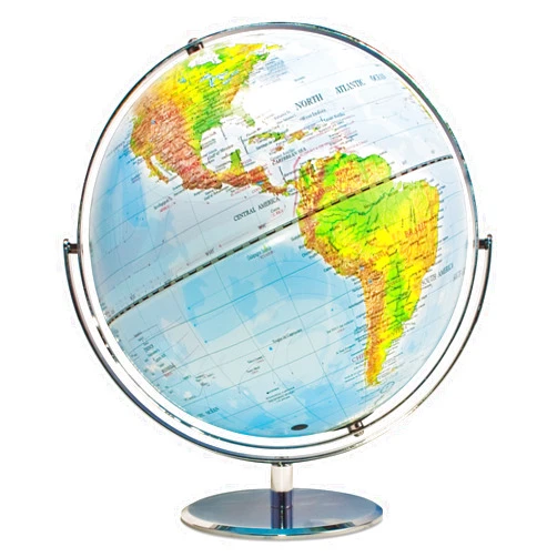 Advantus 12 Inch Desktop World Globe with Blue Oceans (30502),13 W x 12 D x 15 H in