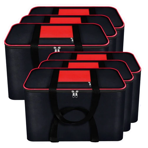 KEVAT GEMS Large Storage Bags Clothes Storage Bins Foldable Closet Organizers Storage Containers with Reinforced Handle for Clothing Blanket Comforters Bed Sheets Pillows and Toys Cover (Pack Of 6)