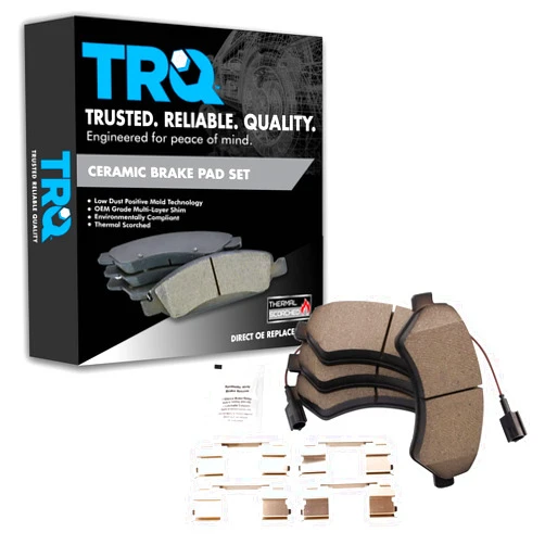 TRQ Front Brake Pads Ceramic Compatible with 2014-2021 Ram ProMaster 1500 ProMaster 2500 ProMaster 3500