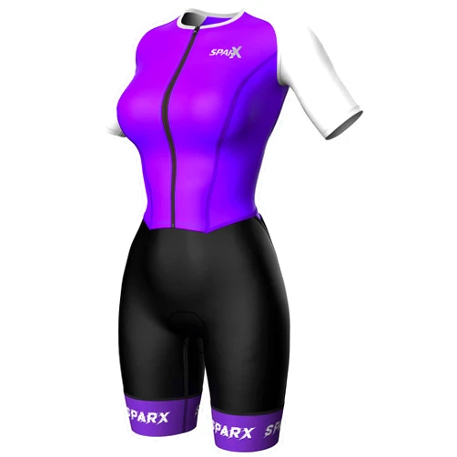 Sparx Sports Sparx Aero Triathlon Suit Women Short Sleeve Tri Suit Women Running Swimming Cycling Skinsuit
